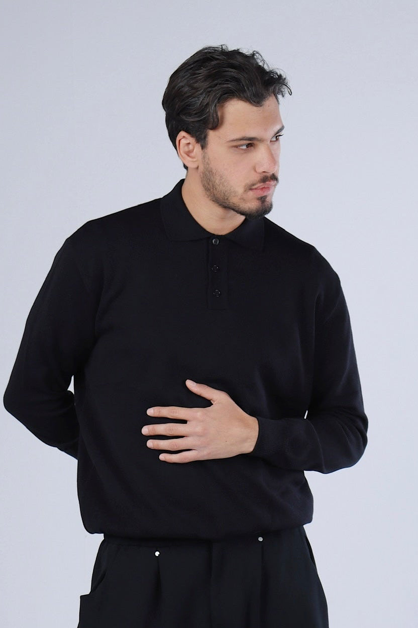 WOOL POLO SHIRT
