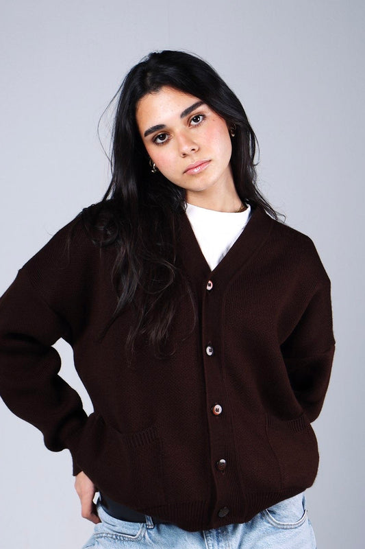 BROWN CARDIGAN