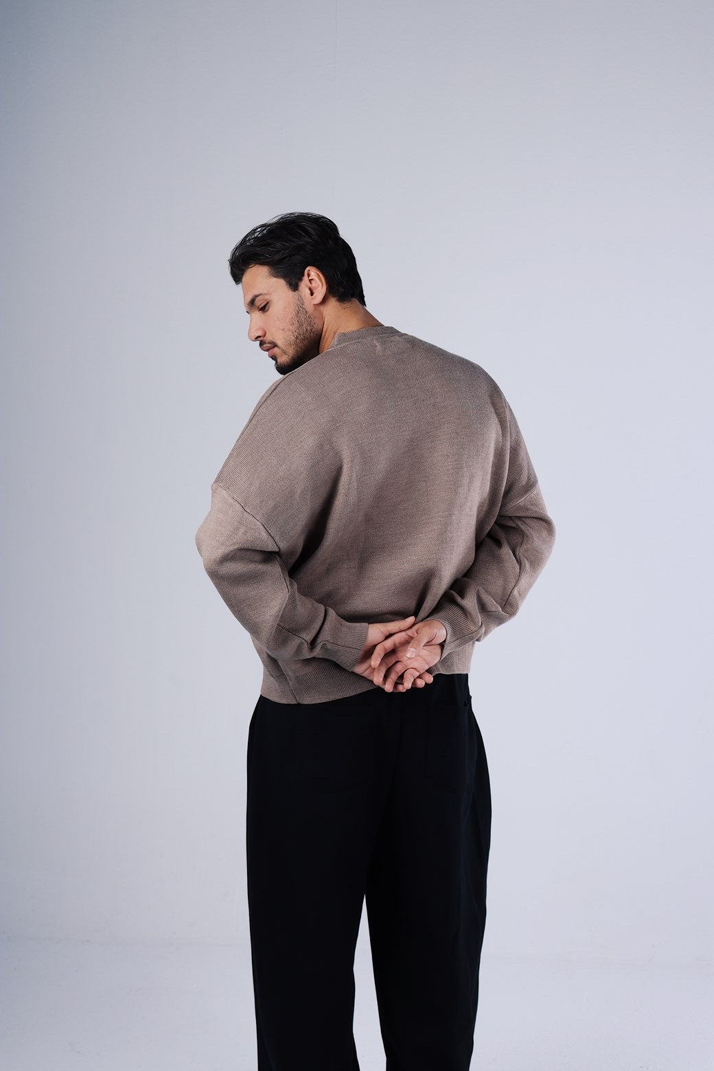 MUSHROOM BEIGE KNIT SWEATER