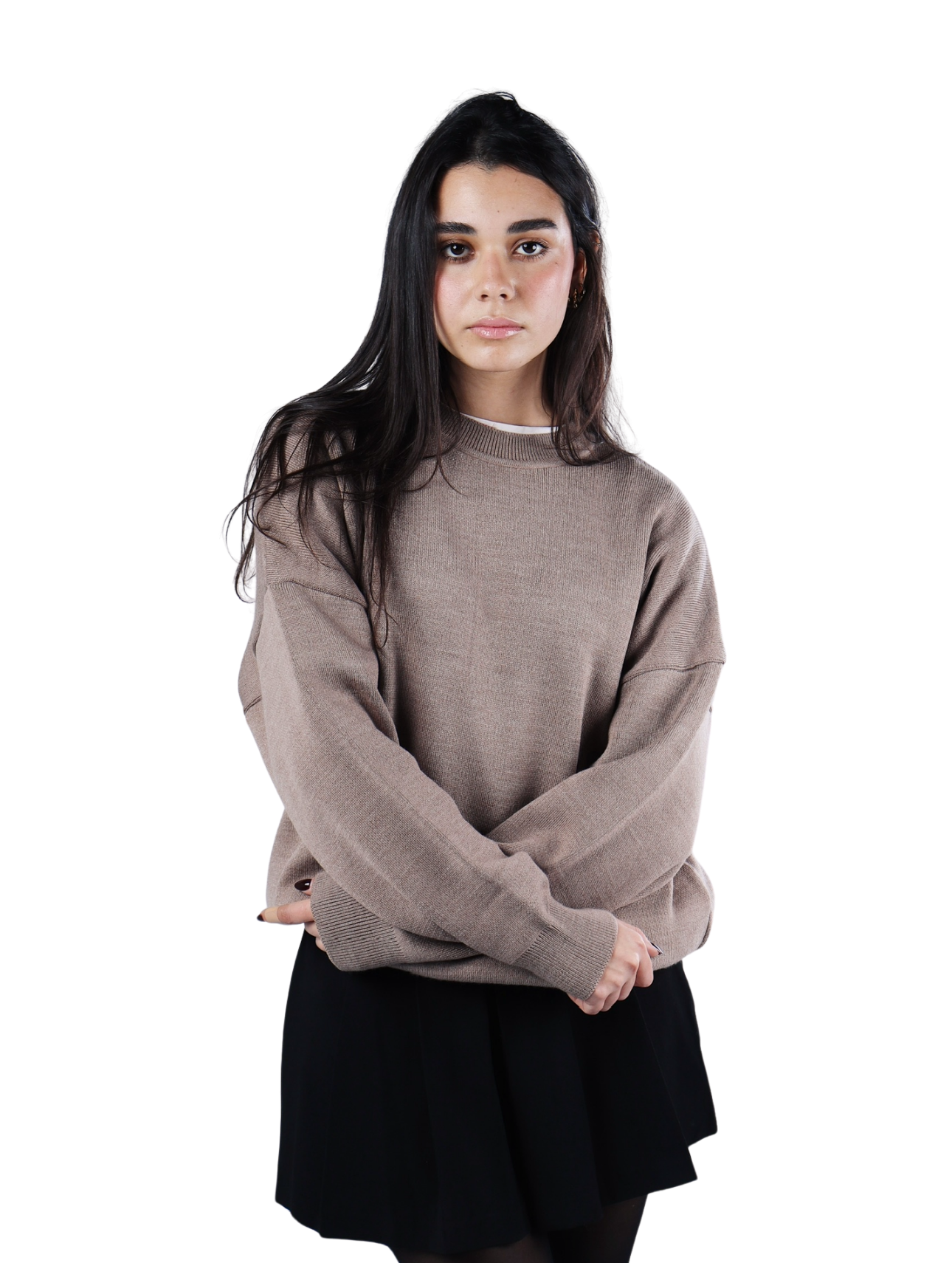 BEIGE KNIT SWEATER