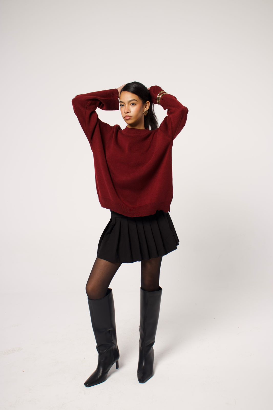 Burgundy knit