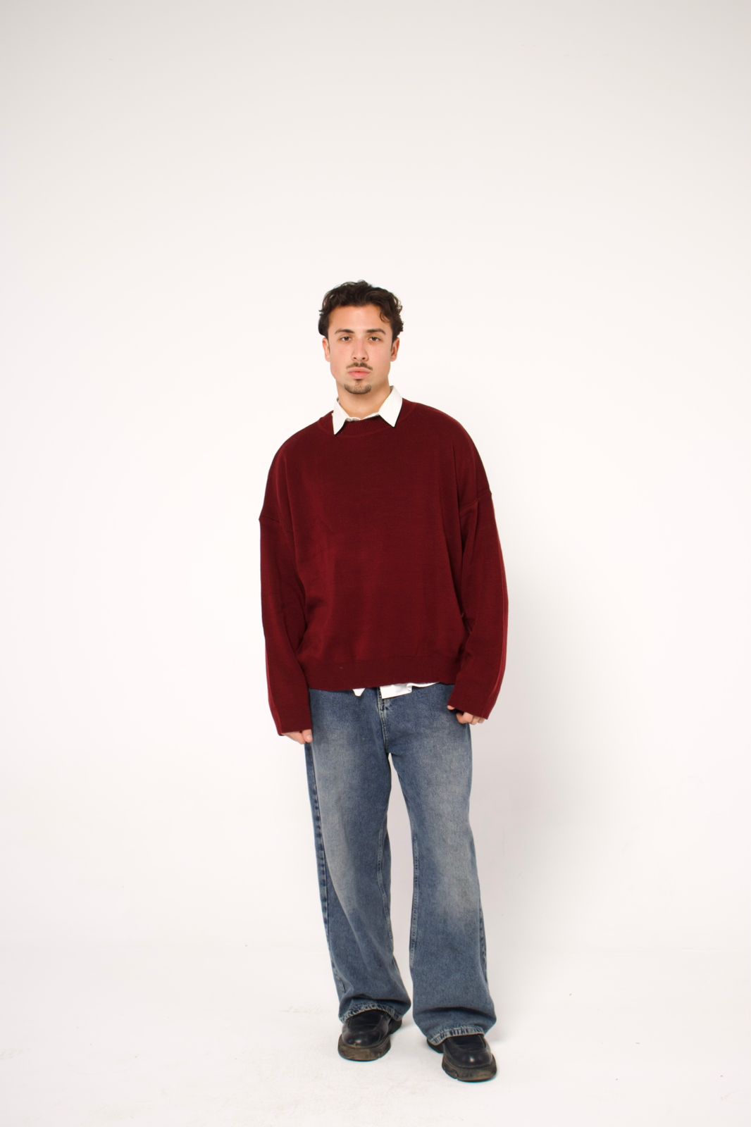 Burgundy knit